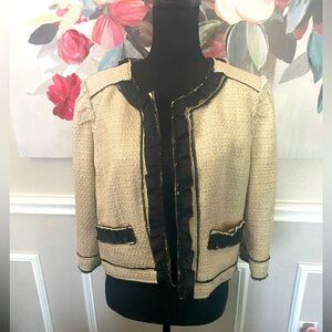 Apostrophe Cream and Black Blazer